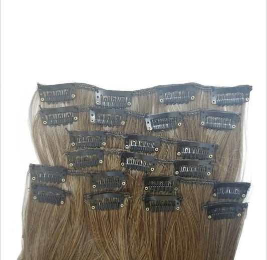 Straight Long Full Head Clip-on Hair Extensions