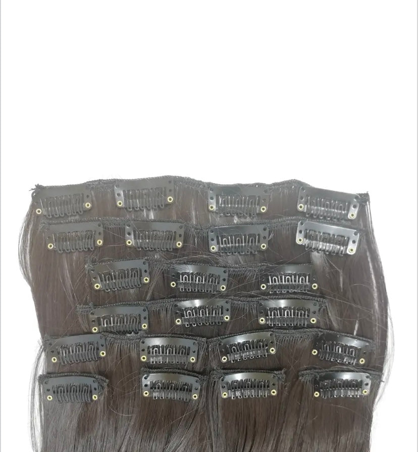 Wavy Long Full Head Clip-on Hair Extensions